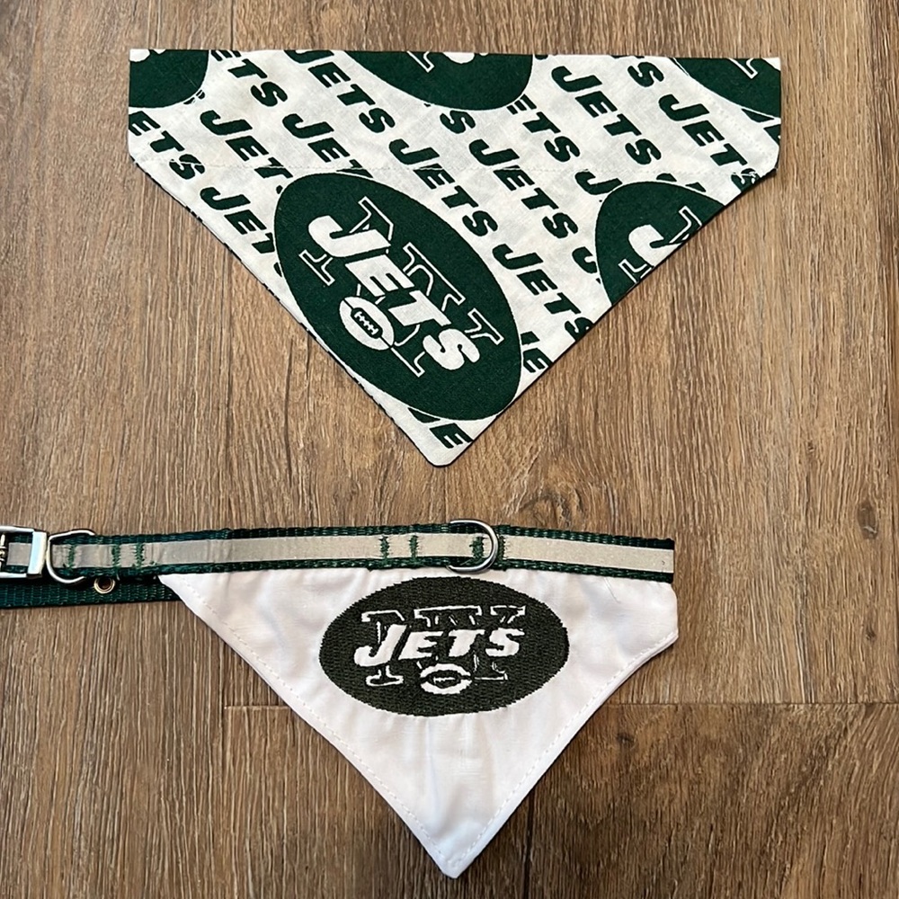 NY Jets Small Dog Bandana Collars